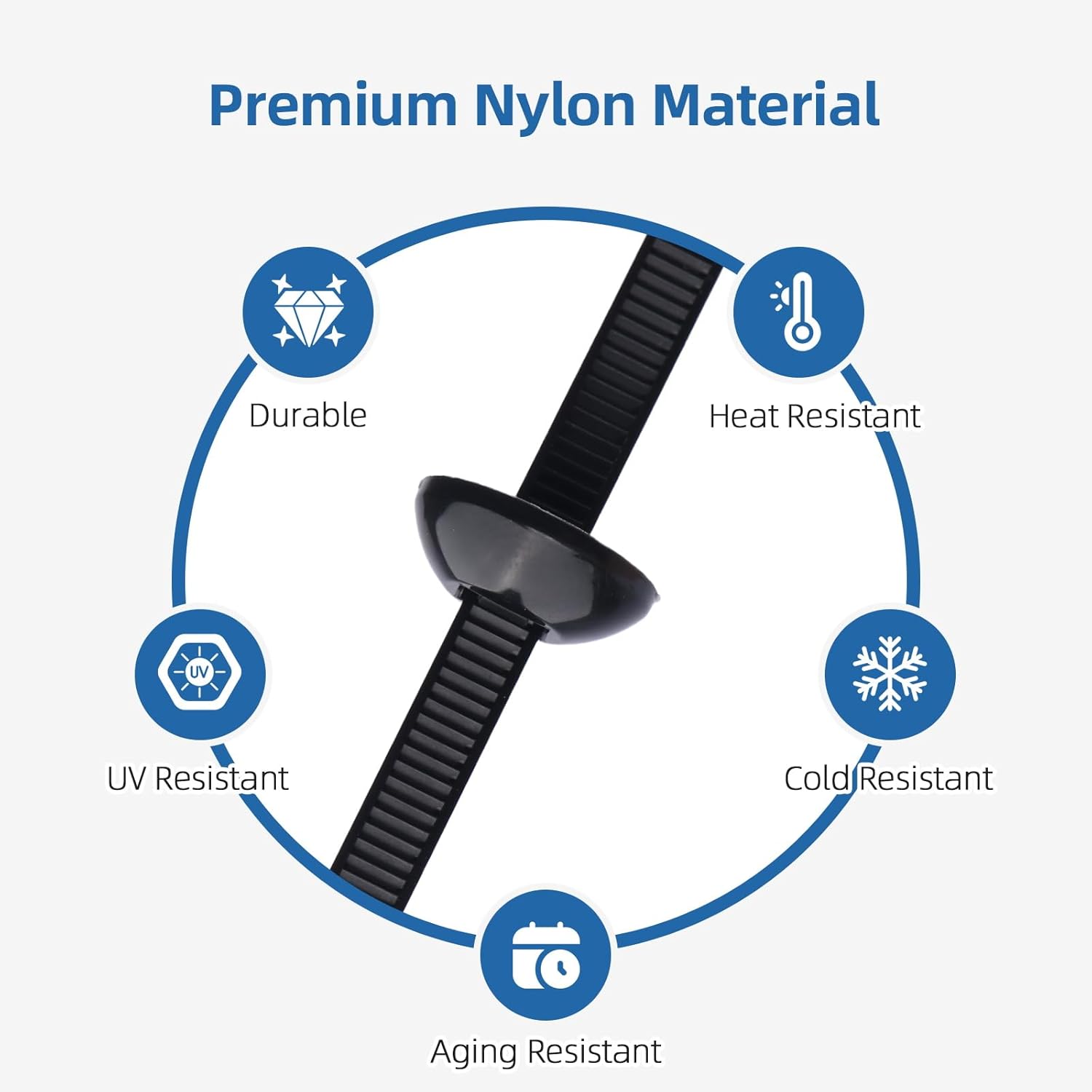 100 Pcs Nylon Universal Cable Buckle for Car - Self-Locking & Easy Installation Zipper Clamp Pin & Button Design - UV Resistant Zipper Tie Tie for Quick and Easy Car Everyday Repair - Image 6