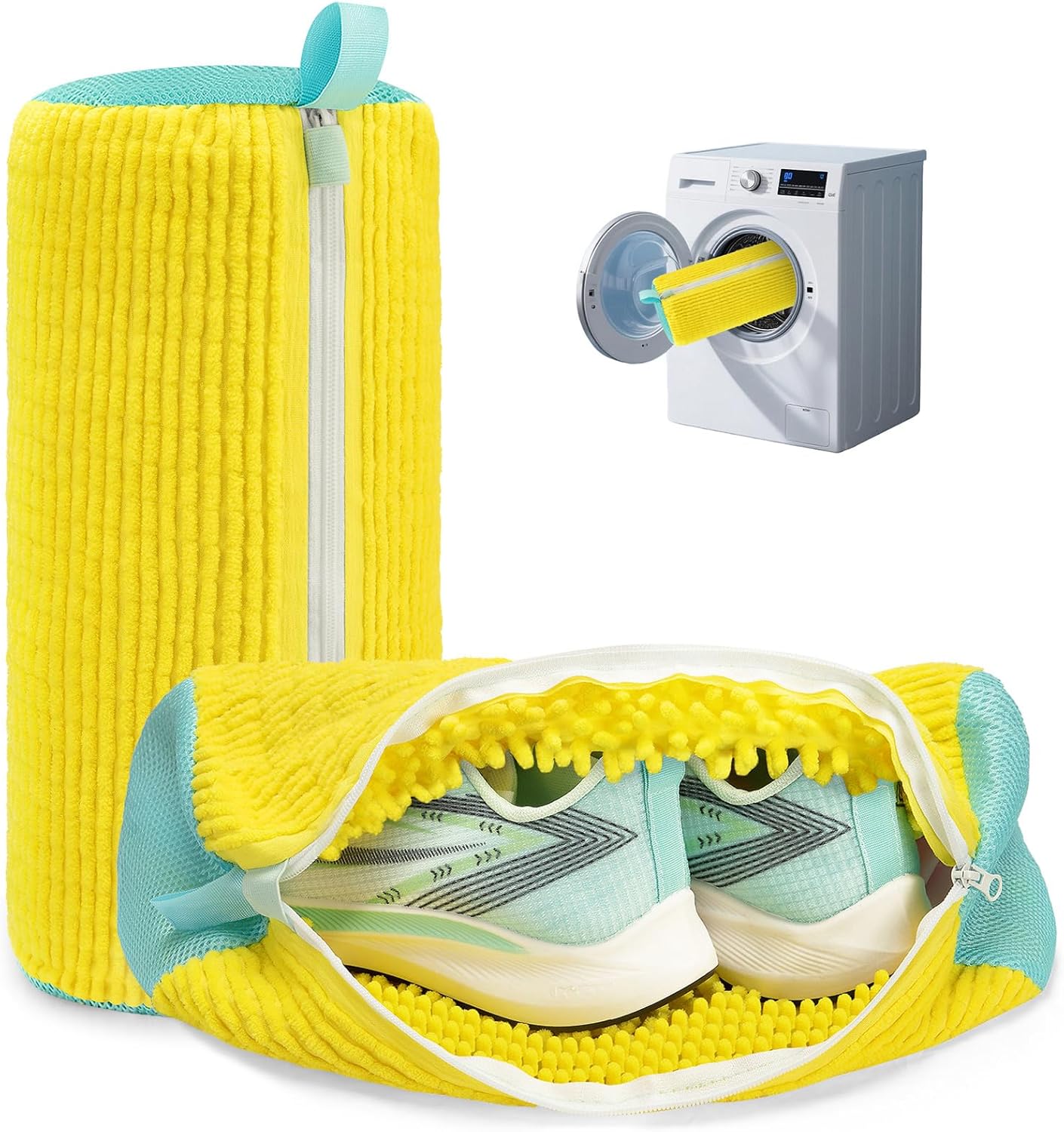 Shoe Washer Bag Laundry Shoe Bag for Washer & Dryer, Reusable 2 Pack Sneaker Cleaning Bag, 360° Deep Cleaning Machine for All Shoe Types with Self-Locking Zipper - Image 1
