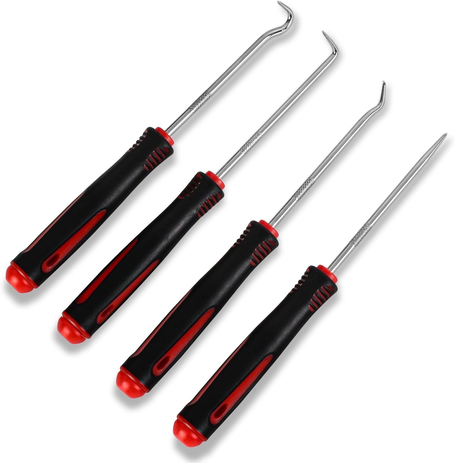 4-Piece Hook & Paddle Set, Precision Auto Paddle Tool & O-Ring Paddle Set with Comfortable Grip & Anti-Slip Shaft for Oil Seal, Gasket Removal, Electronic Repair - Image 1