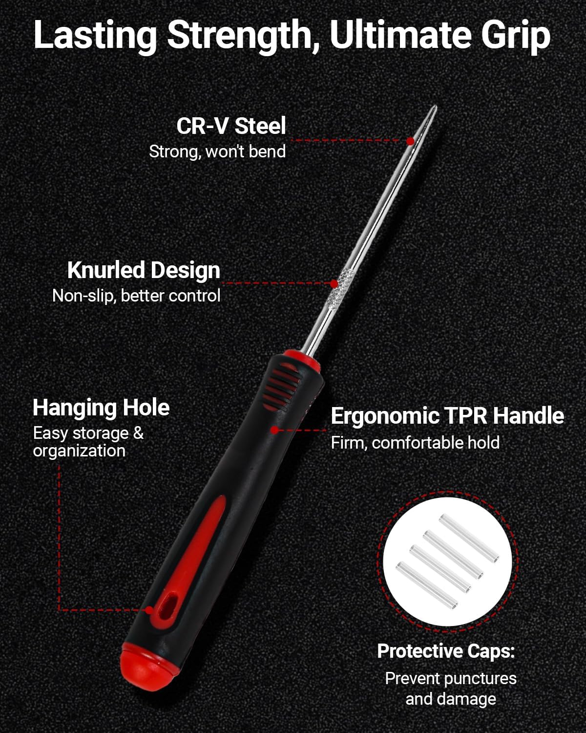 4-Piece Hook & Paddle Set, Precision Auto Paddle Tool & O-Ring Paddle Set with Comfortable Grip & Anti-Slip Shaft for Oil Seal, Gasket Removal, Electronic Repair - Image 3