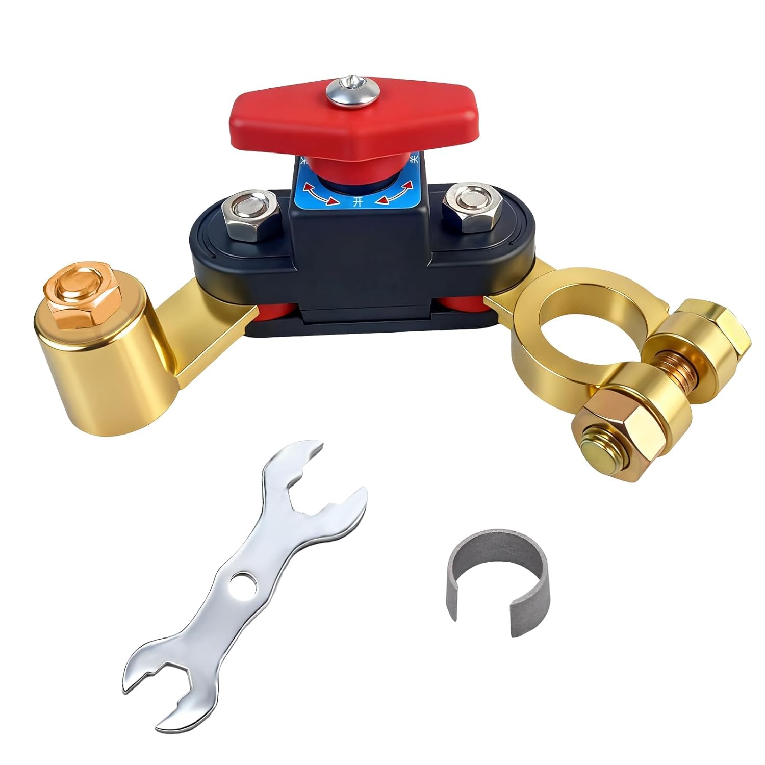 Car Battery Power Cut-off Switch Circuit Breaker, Adjustable Pure Copper Stable Transmission High Conductivity 12v-24v Disconnect Switch Smart Car Truck Boat RV Supplies - Image 1