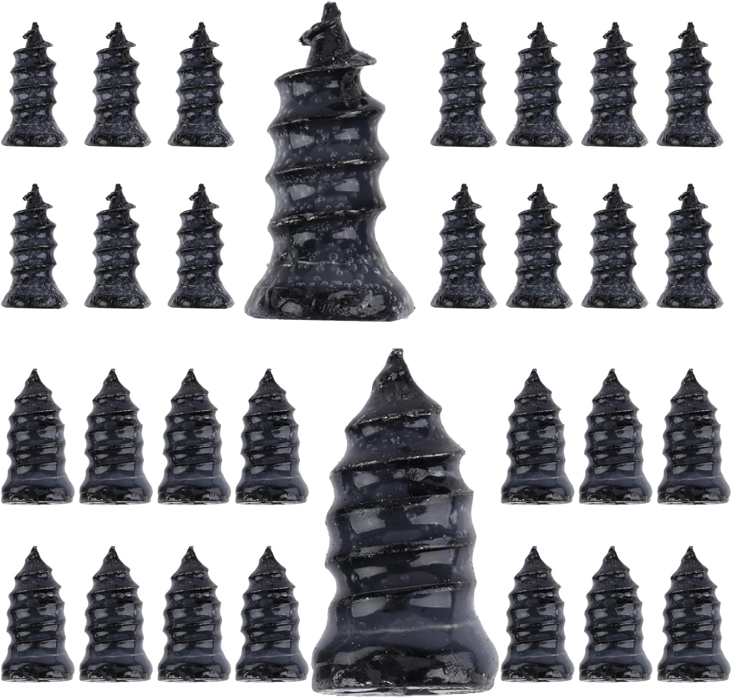 30 PCS Tire Repair Screws, Vacuum Tire Plug Kit Spiral Rubber Nails, Tire Plug Screw Type Quick Tool Spin Tire Plug, Car, Truck, Motorcycle Tire Puncture Repair - Image 1