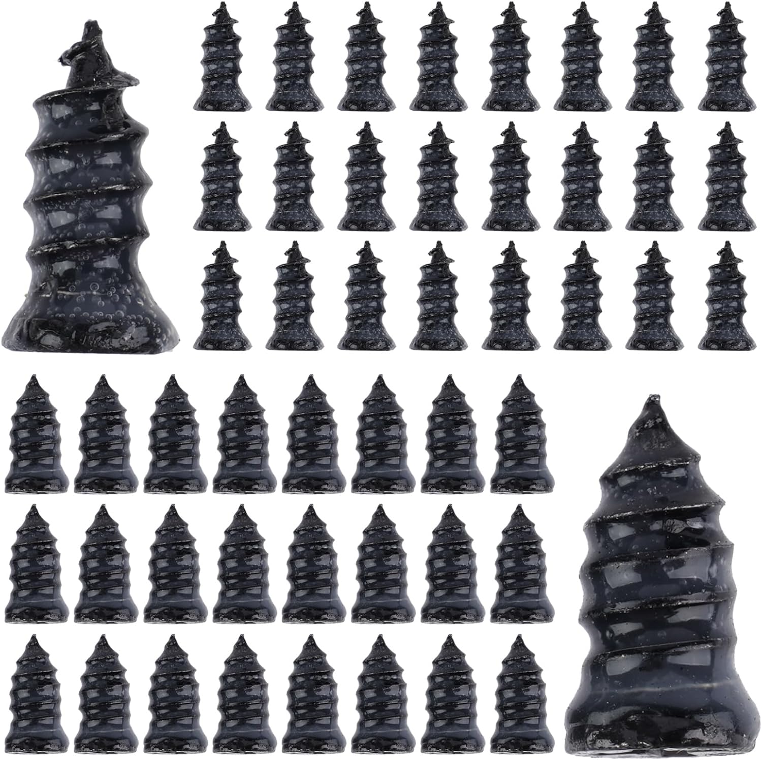 Screw On Tire Plugs, 50 Tire Repair Screws, Tire Repair Rubber Nail Kit, Tire Screw Plug Repair Kit, Spin Tire Repair Plug for Car, Motorcycle, Truck, Tractor Tire Puncture Repair - Image 1