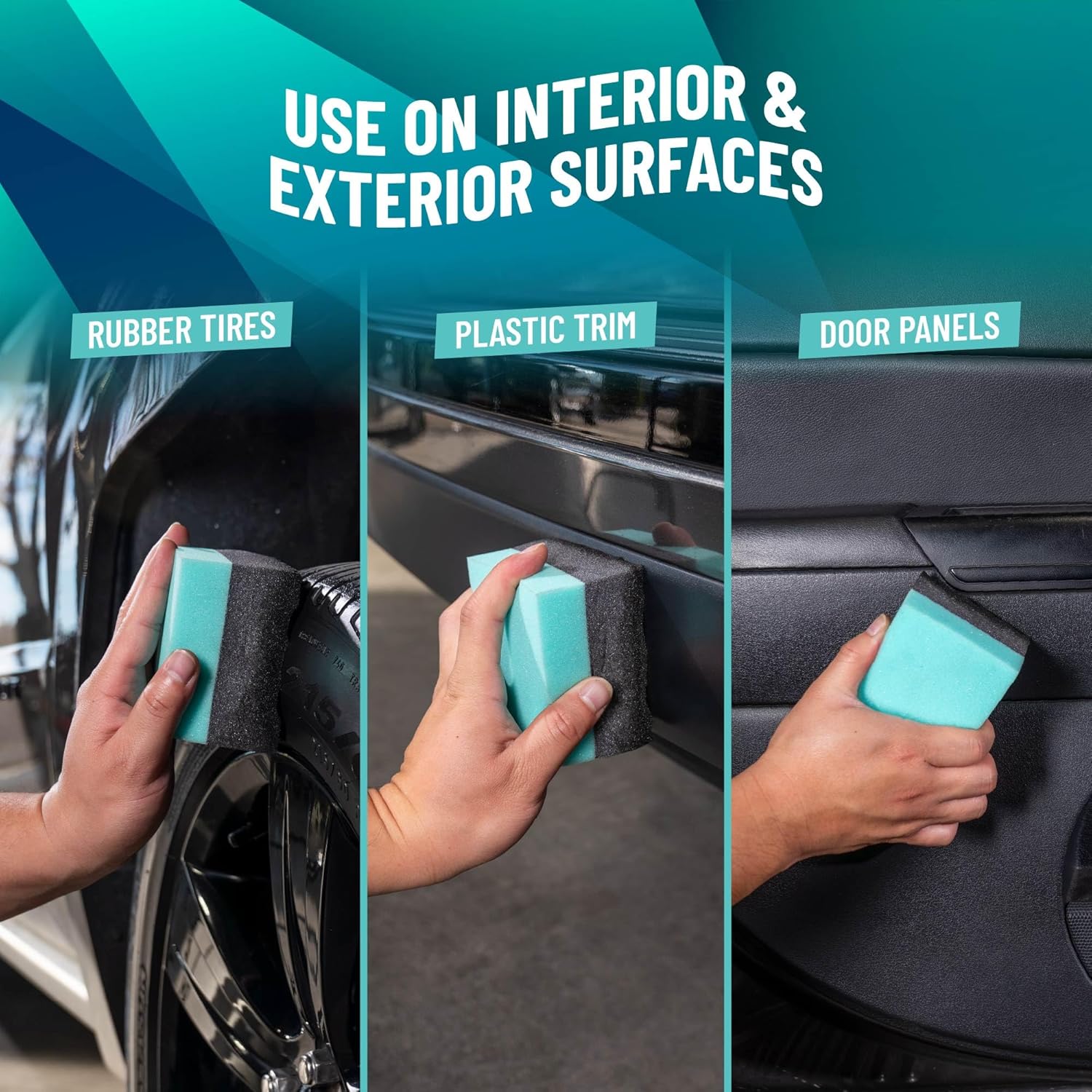 Tire Shine Applicator Pads - Foam Pads for Applying Tire Dressings, Protectants, Wax, Polish and Car Detailer Products for Trucks and SUVs , (Pack of 4) - Image 5