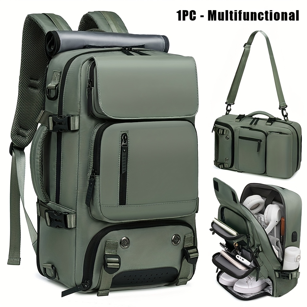 18.1-inch Easy-Travel Bag (46×30×16 cm): Four carrying modes in one bag, with independent shoe compartment and freely switchable hidden shoulder straps.(light gray） - Image 4