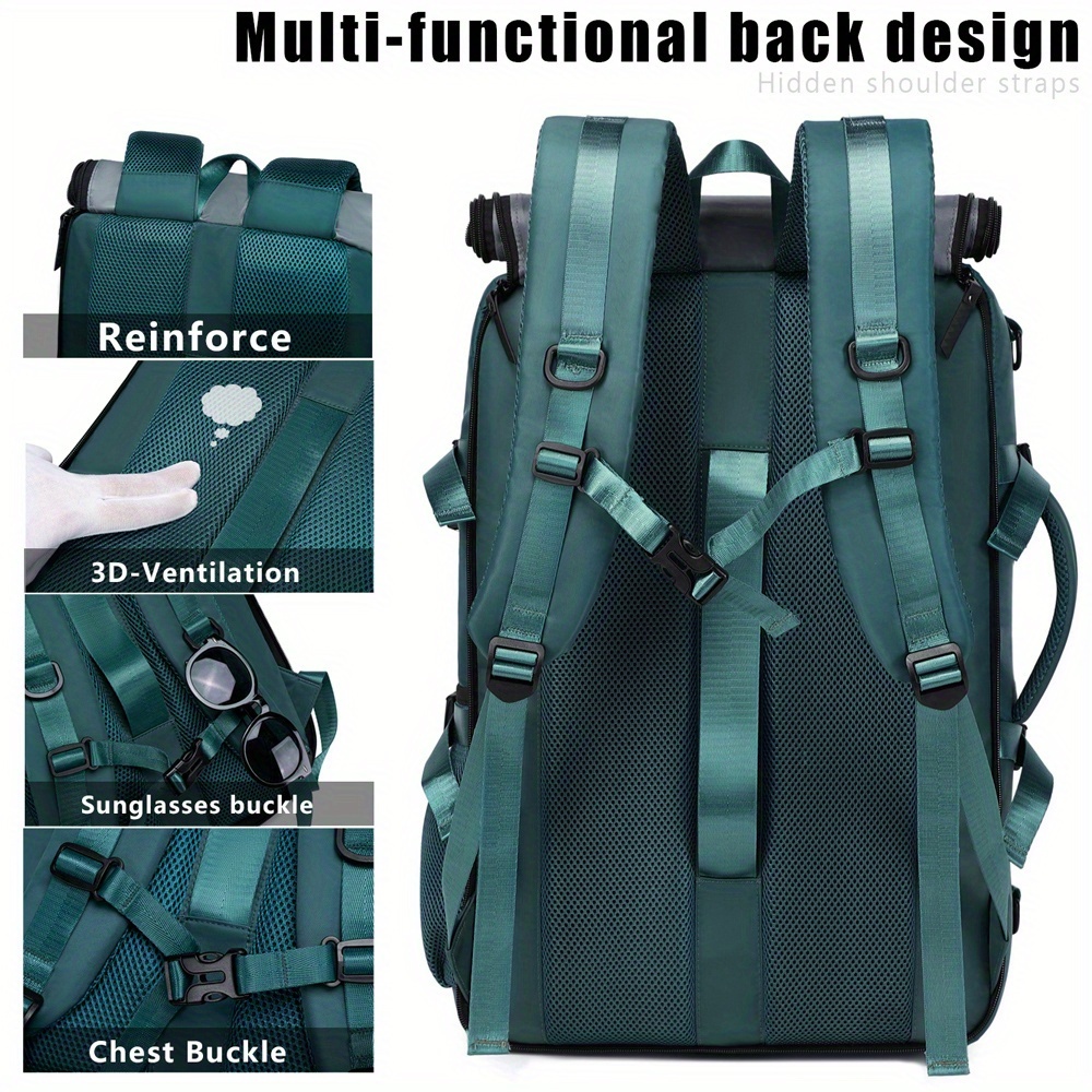 18.1-inch Easy-Travel Bag (46×30×16 cm): Four carrying modes in one bag, with independent shoe compartment and freely switchable hidden shoulder straps.(light purple） - Image 4