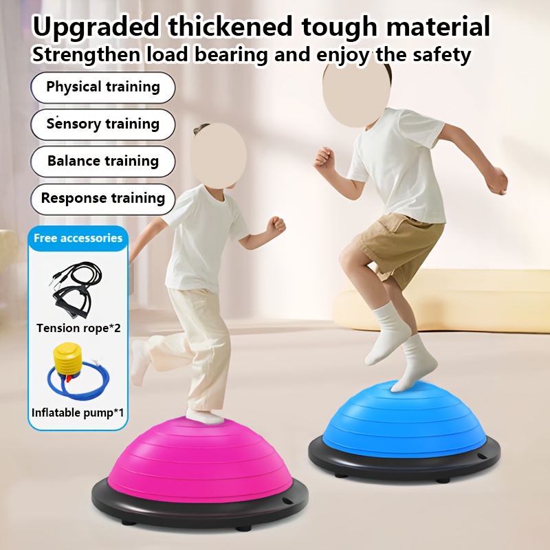 Hemisphere Trainer – Portable Inflatable Balance Trainer, specifically designed for core training, yoga, rehabilitation, and Pilates, equipped with a stable base. Suitable for home gyms, fitness centers, and physical conditioning.（PURPLE） - Image 8