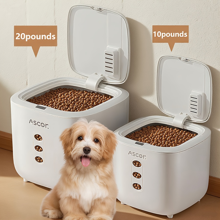 20LB Sealed Pet Food Storage Container | Heavy-Duty Square PP Dispenser with Flip Lid, Easy to Clean, Suitable for Kitchen Pantry - Image 5