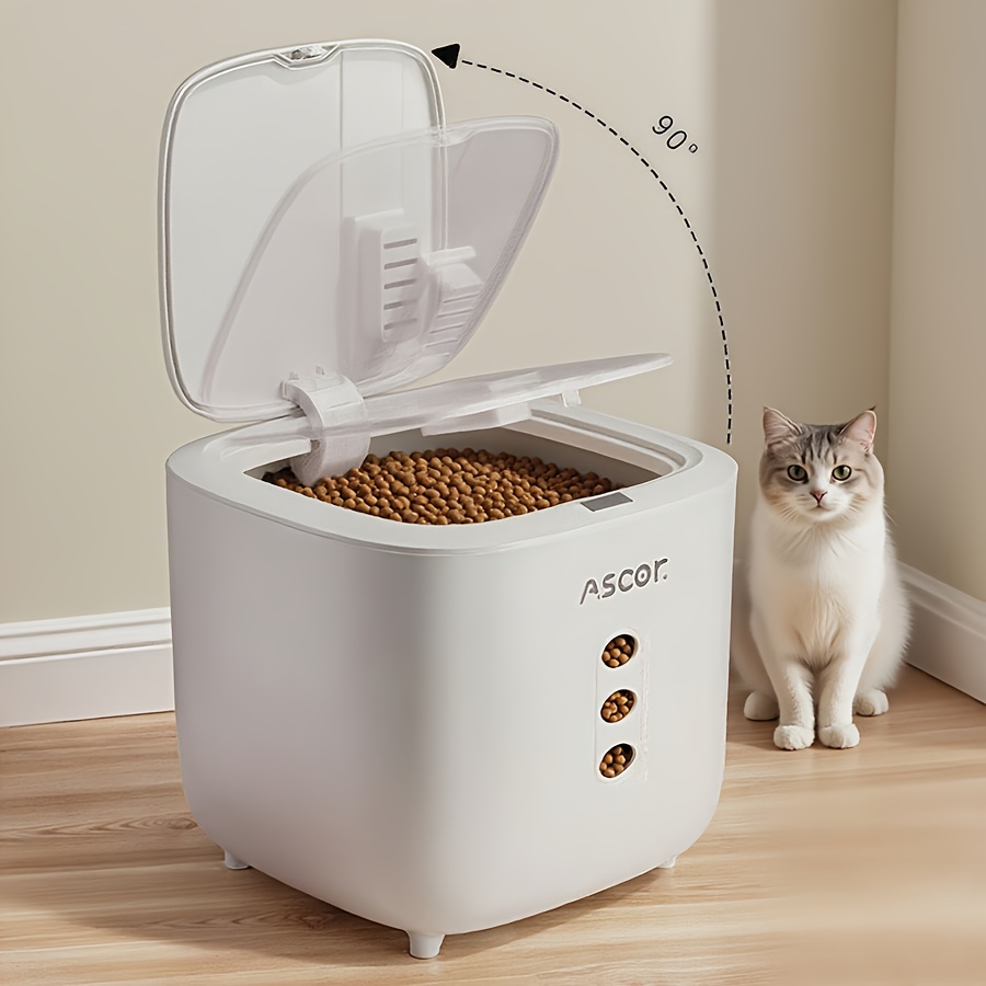 20LB Sealed Pet Food Storage Container | Heavy-Duty Square PP Dispenser with Flip Lid, Easy to Clean, Suitable for Kitchen Pantry - Image 6