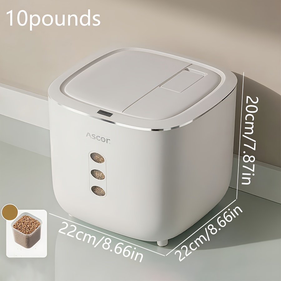 20LB Sealed Pet Food Storage Container | Heavy-Duty Square PP Dispenser with Flip Lid, Easy to Clean, Suitable for Kitchen Pantry - Image 7