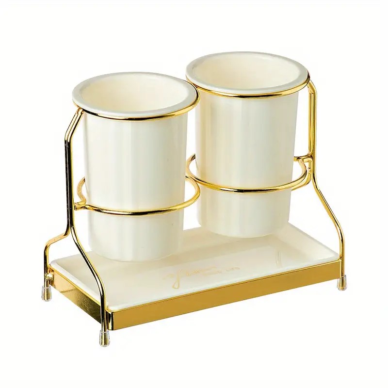 Luxury gold  Luxury Wall-Mounted Cutlery Holder, Household Knife Fork Spoon Organizer, New Kitchen Utensil Drainer and Chopstick Container, Tableware Storage Rack - Image 4