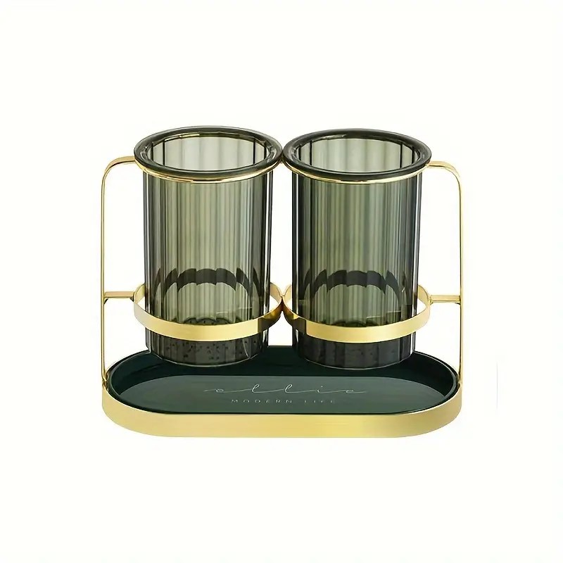 Luxury gold  Luxury Wall-Mounted Cutlery Holder, Household Knife Fork Spoon Organizer, New Kitchen Utensil Drainer and Chopstick Container, Tableware Storage Rack - Image 8