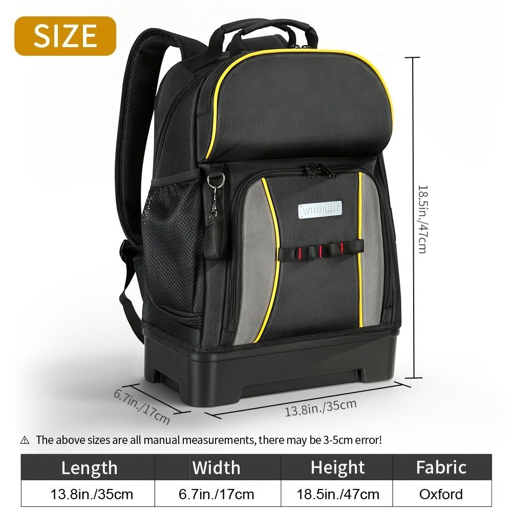 Travel Backpack Oxford Fabric Backpack Durable Backpack Spacious Backpack - Black - Size regular - Image 6