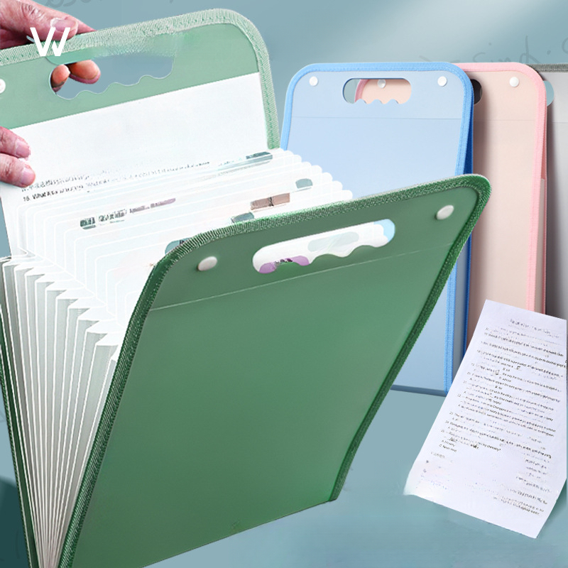 13-Pocket Accordion File Folder — A4 Portable Vertical Folding Organizer with Index Tabs, Suitable for School, Office, Student, and Professional Document Organization, Made of High-Clarity Waterproof Material, Expandable Multi-Functional File Pouch（pink） - Image 5