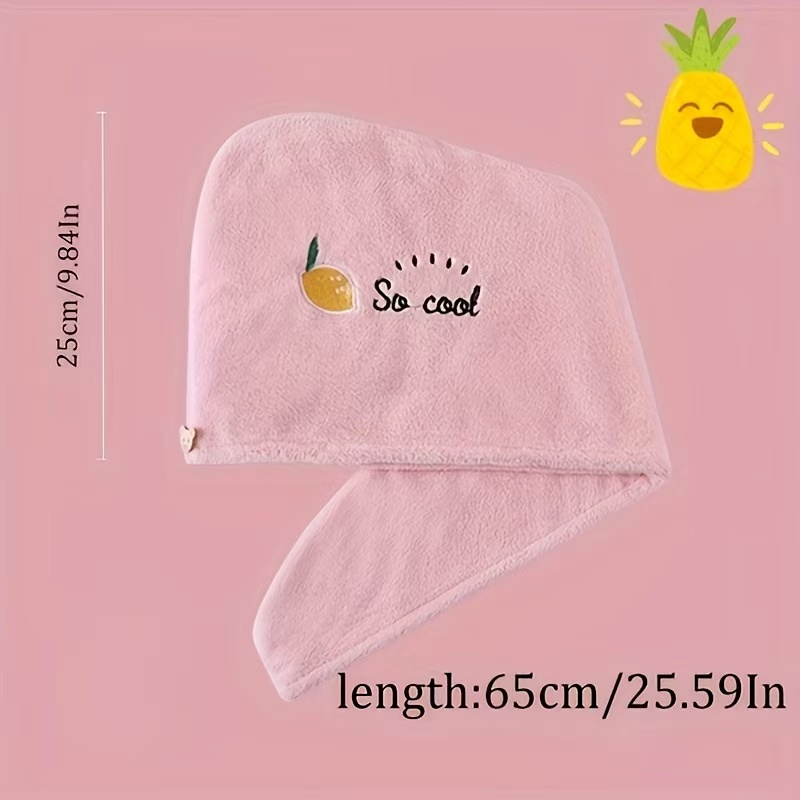 Ladies' Soft Quick-Dry Shower Cap Towel - Delicate Embroidery, Essential for a Refreshing Bath（PINK） - Image 8