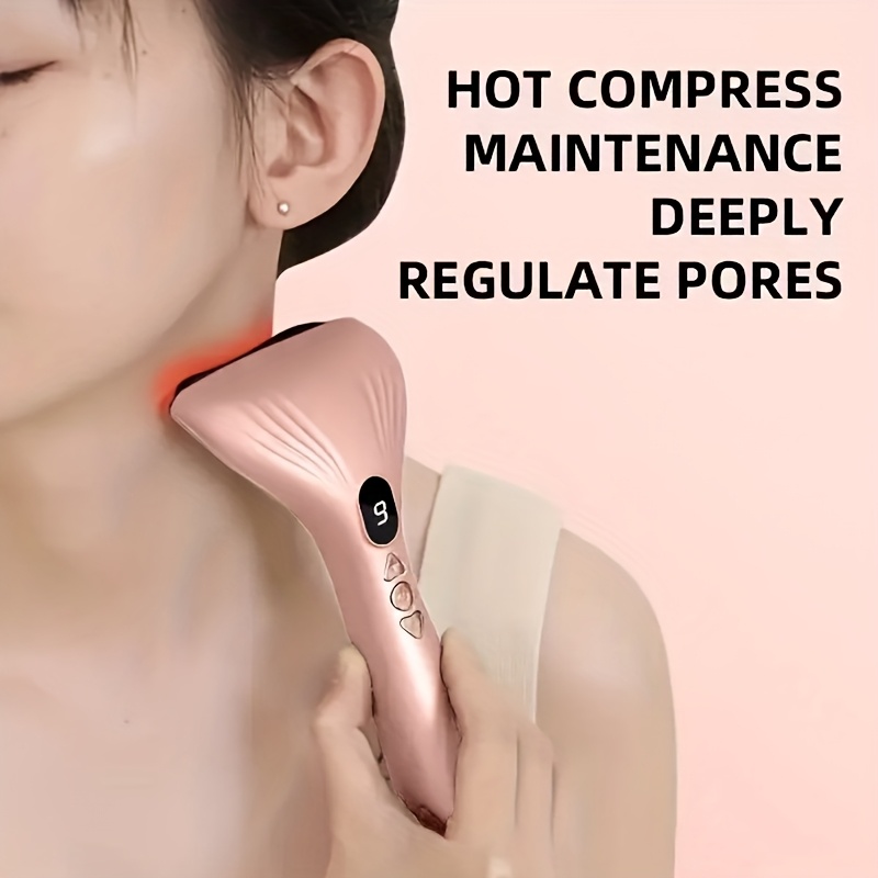 USB Electric Gua Sha Massager, Electric Massager, Heated Vibration Gua Sha Board, Suitable for Neck, Shoulder, and Back Massage Tools, Ideal for Beauty/Daily Relaxation, Home Personal Care Tool（green） - Image 2