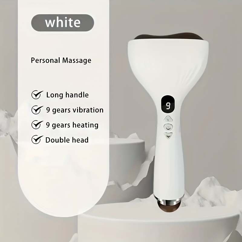 USB Electric Gua Sha Massager, Electric Massager, Heated Vibration Gua Sha Board, Suitable for Neck, Shoulder, and Back Massage Tools, Ideal for Beauty/Daily Relaxation, Home Personal Care Tool（WHITE） - Image 1