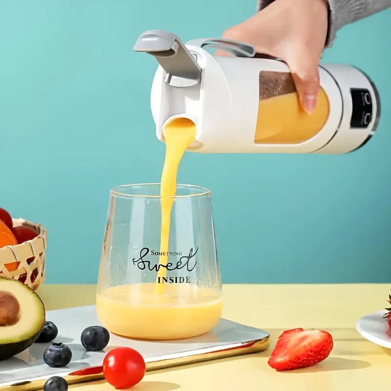 Portable USB Electric Blending Cup with 15.21 oz Capacity (1300 mAh / 3.7 V) – Ideal for Smoothies, Whipped Drinks, Travel, and Fitness. - Image 7