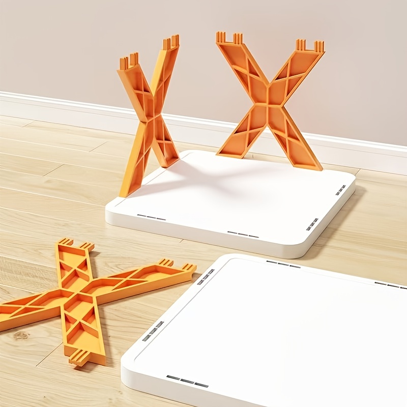 6-Tier Foldable White/Orange Shoe Rack, space-saving vertical design for entry halls, living rooms, bedrooms, closets, balconies—an essential organizing storage shelf for college dormitories. - Image 5