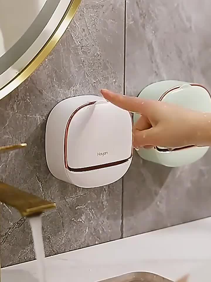 No-Drill High-End Drain Household Soap Holder, Waterproof ABS Soap Dish Organizer, Suitable for Bathrooms and Shower Rooms, Bathroom Accessory, Ideal Choice for Soap Dish and Soap Holder（white)） - Image 3