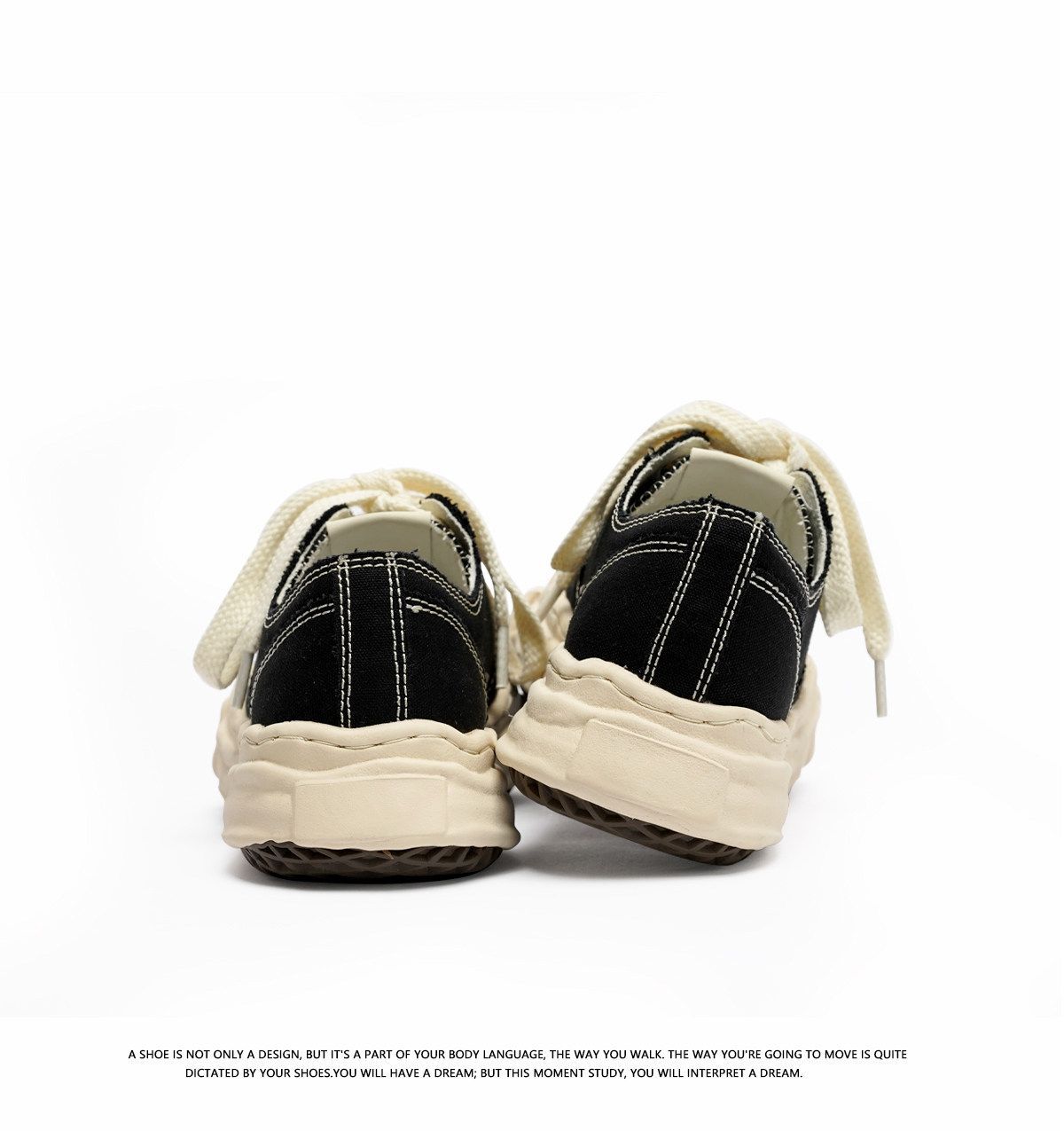 Canvas Sneakers Platform Sneakers Height-Increasing Shoes Unisex Casual Shoes - Black and white - Size 6(AU6/EU39) - Image 6
