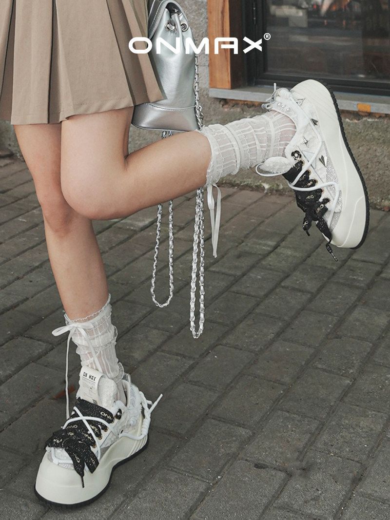 Camellia Platform Sneakers Chunky Canvas Shoes Unisex High-Top Sneakers Height - Camellia - Size 10(AU10/EU43) - Image 2