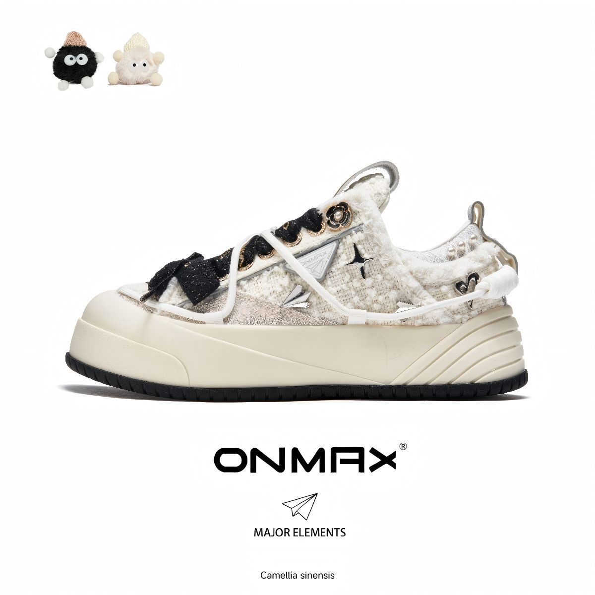 Camellia Platform Sneakers Chunky Canvas Shoes Unisex High-Top Sneakers Height - Camellia - Size 10(AU10/EU43) - Image 7