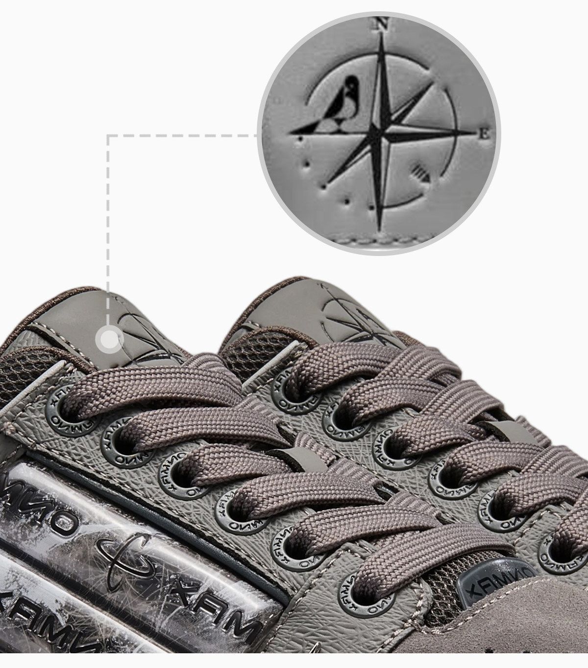 Leopard Print Sneakers Platform Chunky Shoes High-Top Casual Shoes Unisex - Gray pigeon - Size 11(AU11/EU44) - Image 7