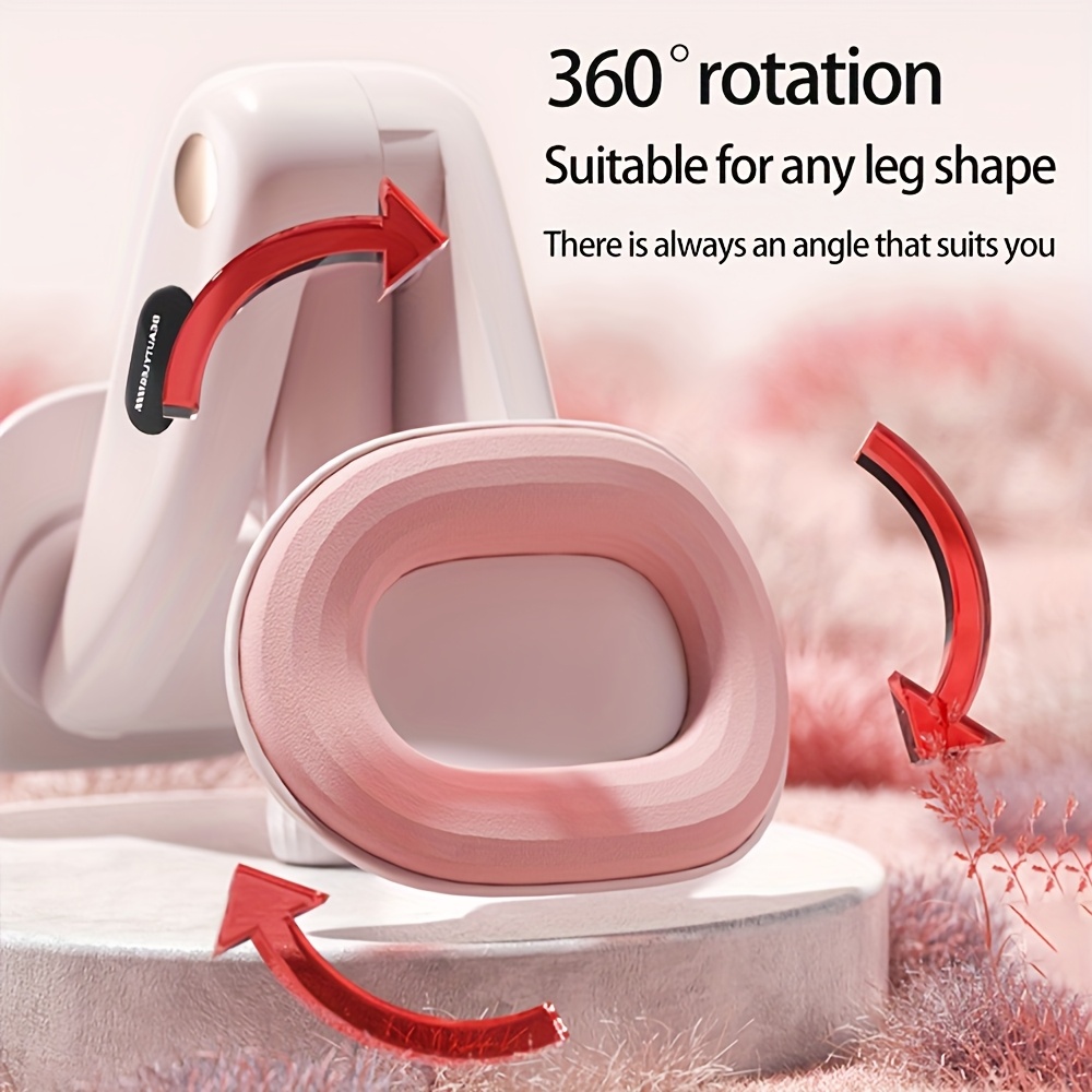 Adjustable Resistance Leg Trainer｜Home 360-Degree Rotatable Shaping, Anti-Slip Spring Strength Workout for Thighs and Arms（pink） - Image 2