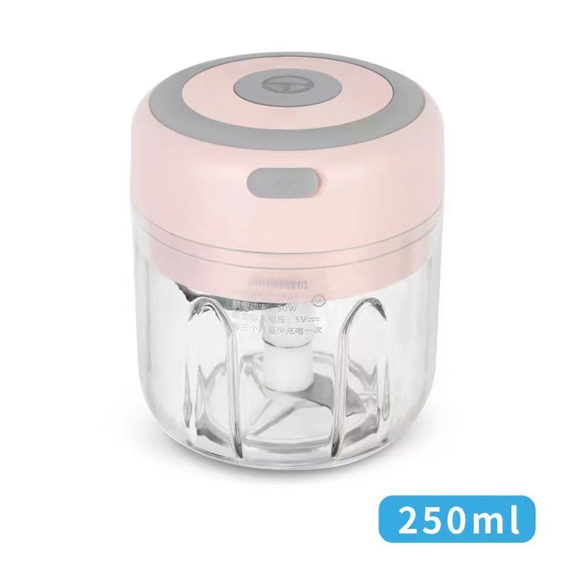 PINK Mini Electric Garlic Chopper, Meat Grinder, and Vegetable Chopper, USB Rechargeable Mini Food Blender, Efficient Small Food Processor, Suitable for Ginger, Chili, Fruits, and Meat - Image 1