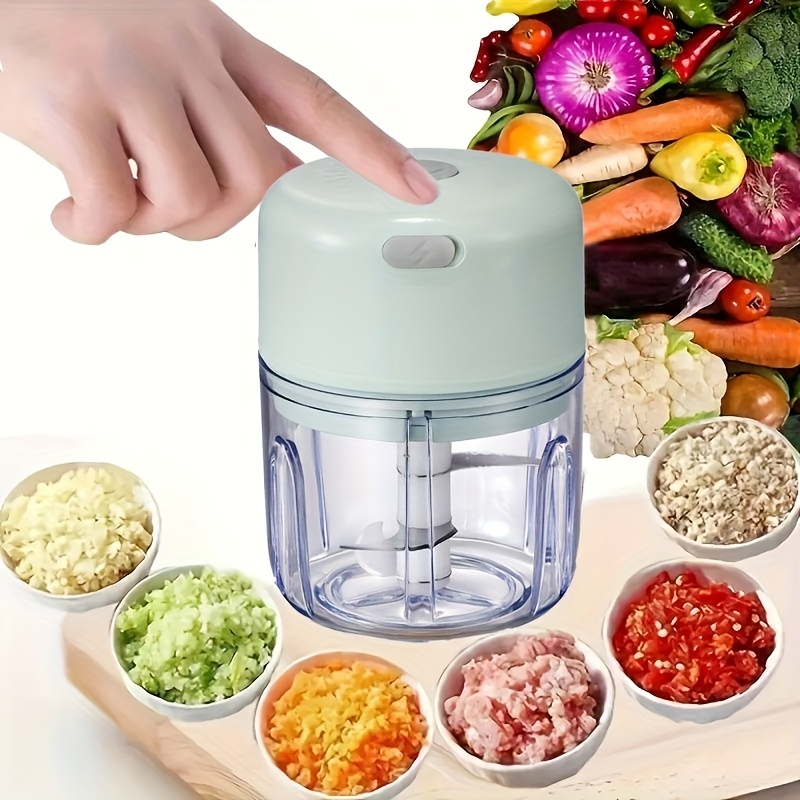 PINK Mini Electric Garlic Chopper, Meat Grinder, and Vegetable Chopper, USB Rechargeable Mini Food Blender, Efficient Small Food Processor, Suitable for Ginger, Chili, Fruits, and Meat - Image 5