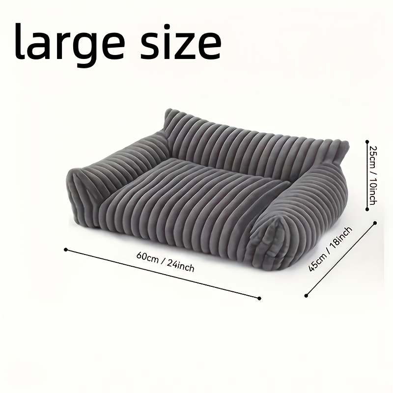 GREY Comfortable Cat Sofa, Cute and Soft Cat Bed, Cat House Breathable Cat Sleeping Basket, Suitable for Large, Medium, and Small Cats for Year-Round Sleeping Use, Cozy Pet Bed, Cat Furniture, Modern Pet Furniture, Fashionable Cat Perch, Comfortably Fille - Image 2