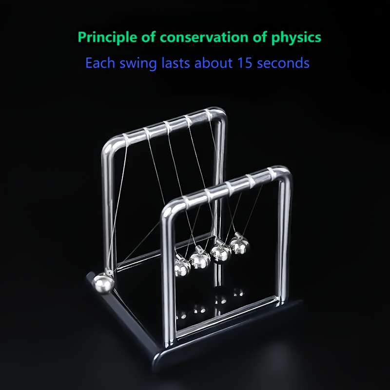 Newton's Cradle, made of durable PP material, is both a desktop physics demonstration pendulum and a stress-relieving decorative piece for offices and homes, ideal as a creative gift. - Image 1