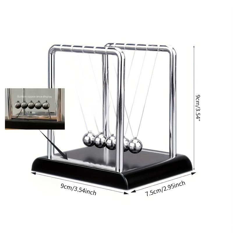 Newton's Cradle, made of durable PP material, is both a desktop physics demonstration pendulum and a stress-relieving decorative piece for offices and homes, ideal as a creative gift. - Image 2
