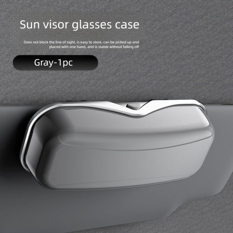 Car Travel Three-Piece Set: Push-Open Eyeglass Case, Universal Storage Case, and Secure Organizer—Complete On-the-Go Storage, Peace of Mind Every Journey(Grey) - Image 1