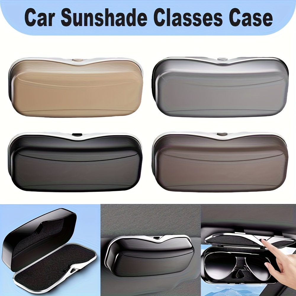 Car Travel Three-Piece Set: Push-Open Eyeglass Case, Universal Storage Case, and Secure Organizer—Complete On-the-Go Storage, Peace of Mind Every Journey(Brown) - Image 2