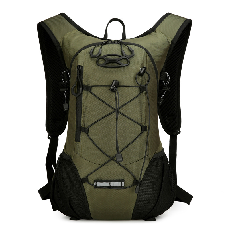 Dark green Large-Capacity Storage Backpack, featuring a main compartment with multiple organized pockets for efficient item arrangement. Ideal for daily commuting and short trips, offering practical and convenient storage solutions. - Image 1