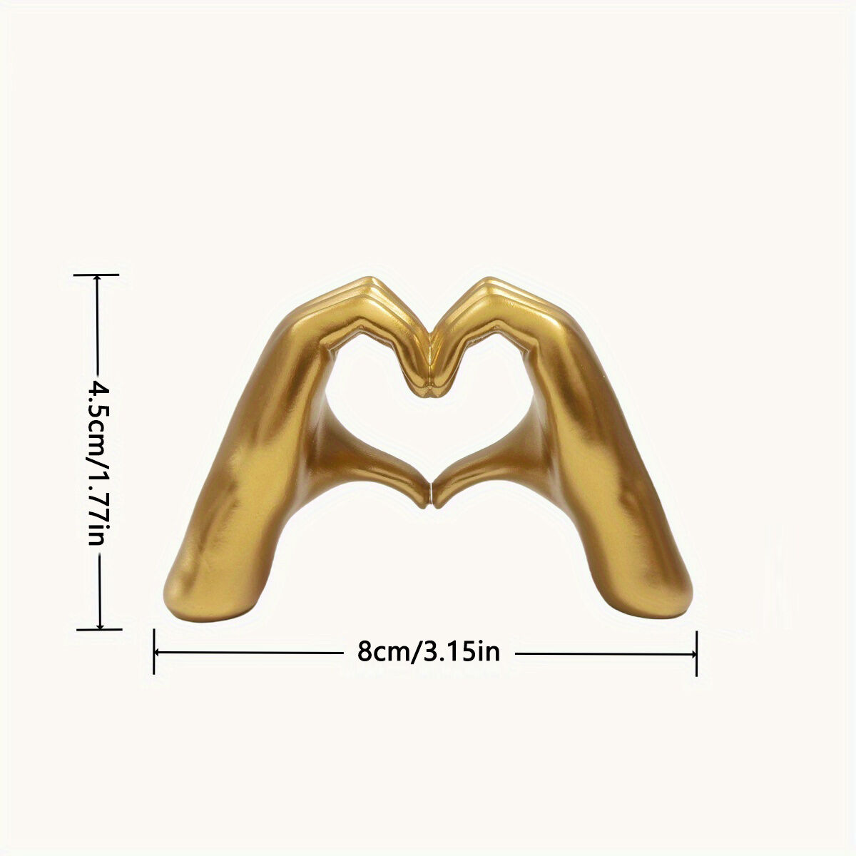 GOLD Elegant Heart-shaped Sculpture: Pure lines capture love, accompanying you in writing tender everyday moments. - Image 3