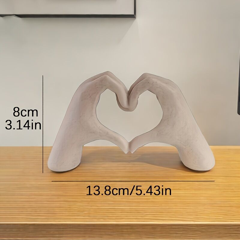 WHITE Elegant Heart-shaped Sculpture: Pure lines capture love, accompanying you in writing tender everyday moments. - Image 2