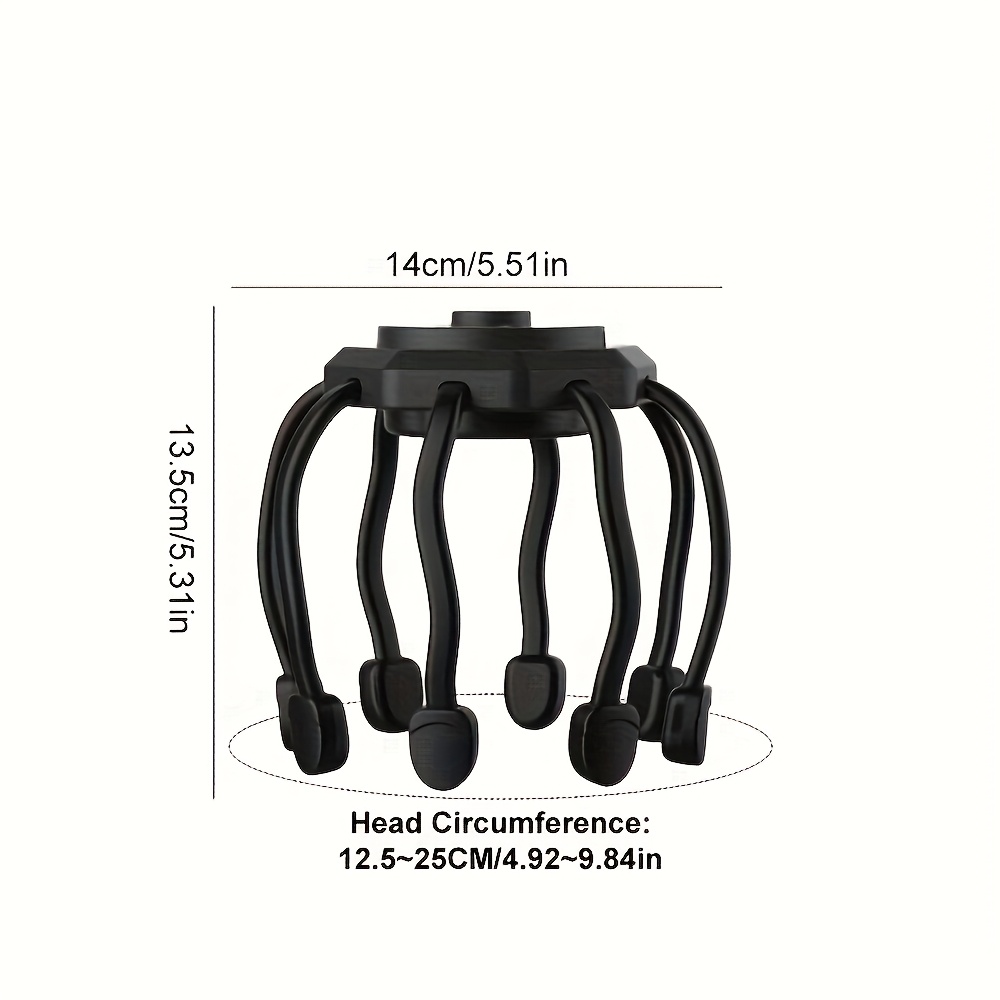 8-Claw Full-Coverage Smart Massager: Human-like Kneading, Immersive Head Relaxation BLACK - Image 8
