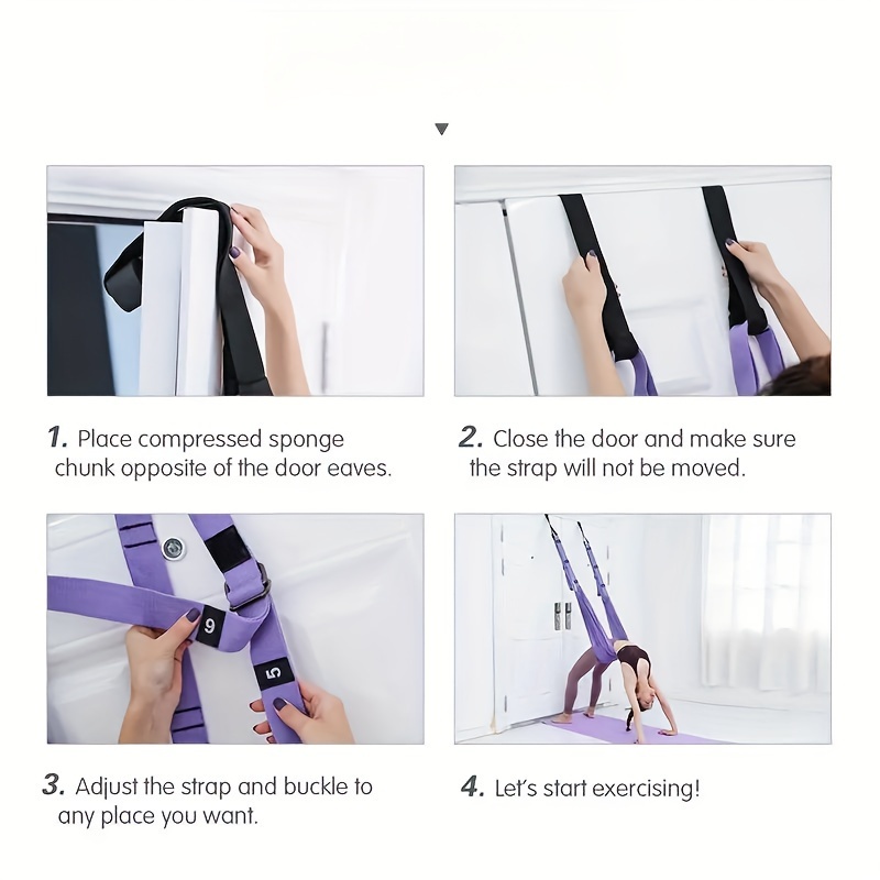 Hanging Fitness Resistance Band: 4-Step Installation, Full-Body Stretching & Strength Training at Home(BLUE) - Image 5