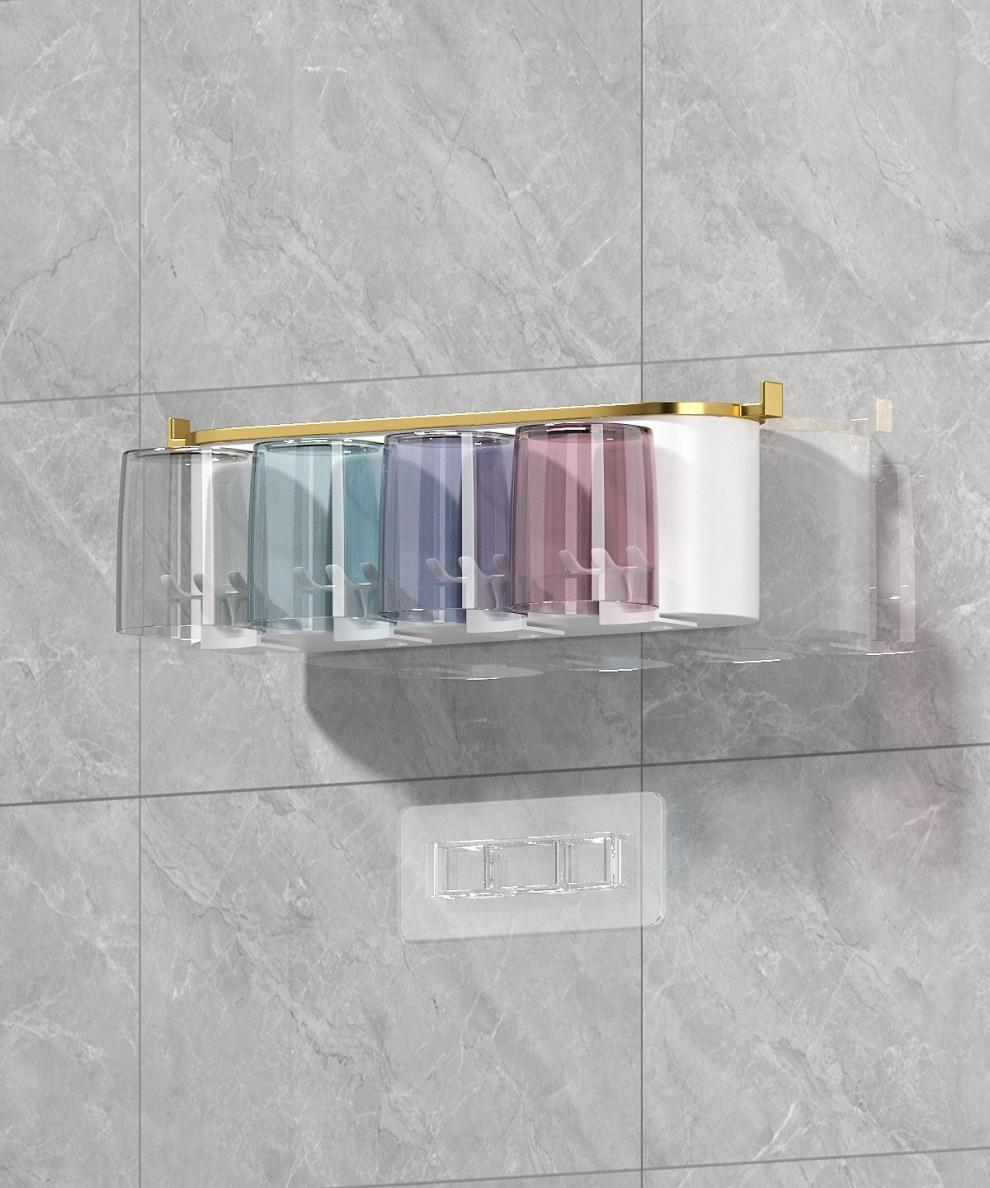 4-in-1 White(four people) Wall-Mounted Toothbrush Holder | Toothbrush Storage/Toothpaste Dispenser/Storage Shelf/Anti-Mildew Drainage - Bathroom Organization Upgrade - Image 6