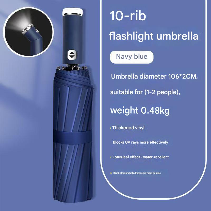 Pink Reinforced Black Coating Umbrella, featuring a 10-rib black steel frame for durability, approximately 106cm in diameter, lightweight and portable. Combines lotus-effect water repellency with strong UV protection, an ideal companion for 1–2 people on - Image 8