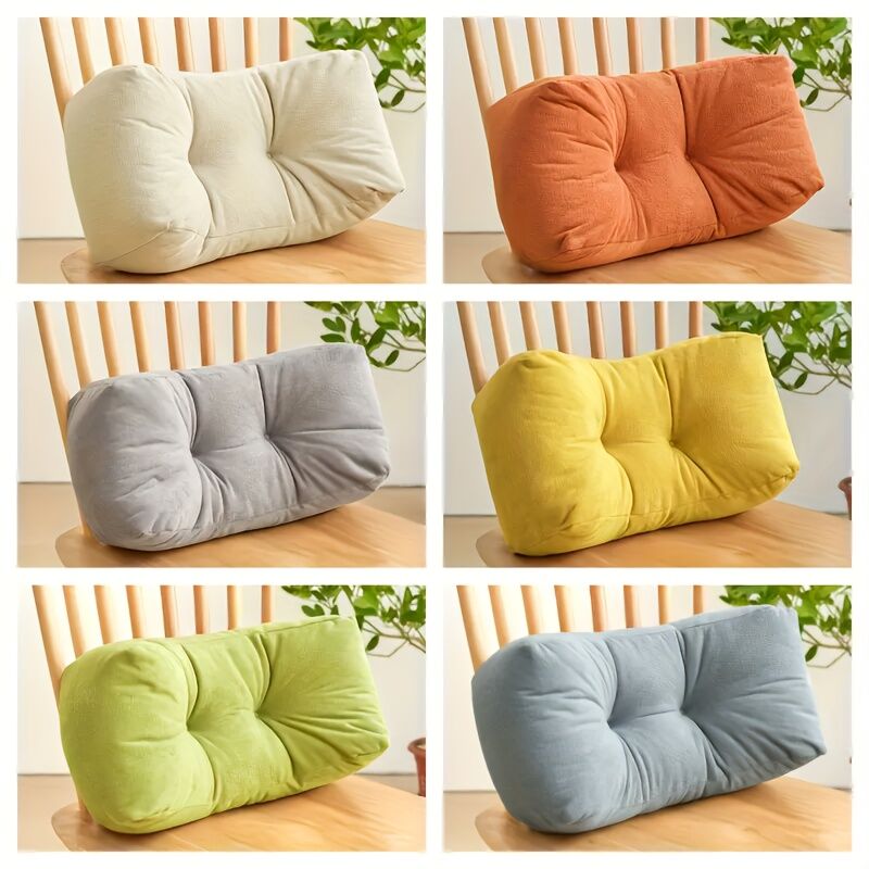 sunset orange**Cloud-Touch Chenille Multi-Function Lumbar Pillow: Supports Long-Hour Sitting, Removable & Washable Design, Gently Releases Pressure Every Day Like a Cloud** - Image 7
