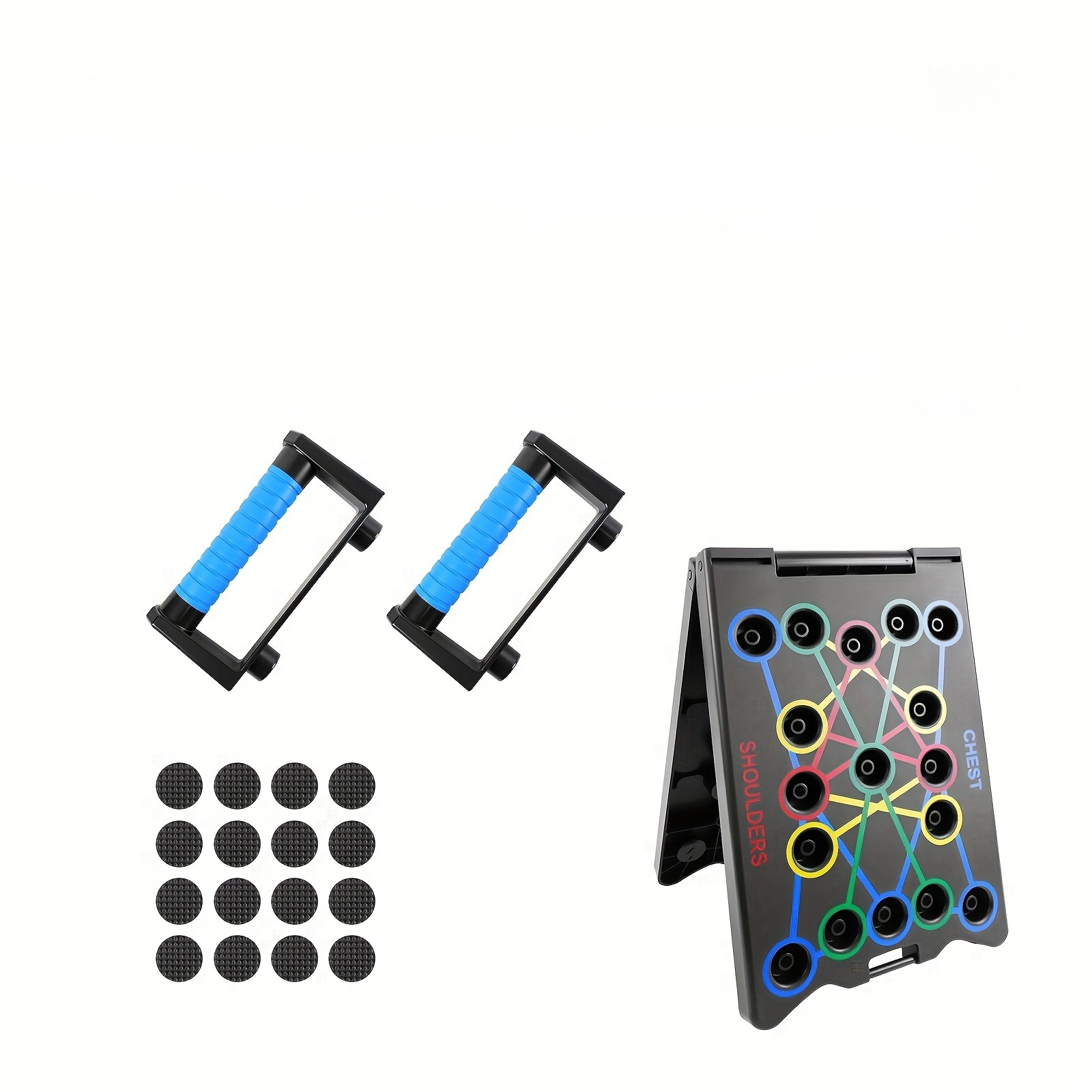 Multifunctional Folding Push-up Board, Home Fitness Push-up Stands, Versatile Home Exercise Equipment. It helps exercise and strengthen shoulders, chest, back, and triceps, improving overall fitness. - Image 8