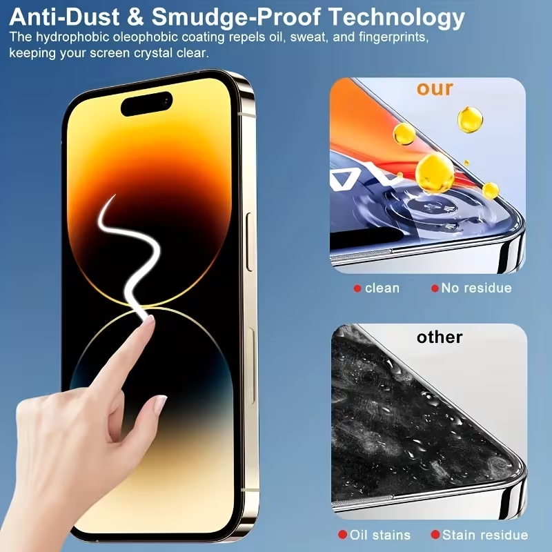 iPhone 14 Plus - 4-pack full-screen privacy tempered glass protective film - Image 3