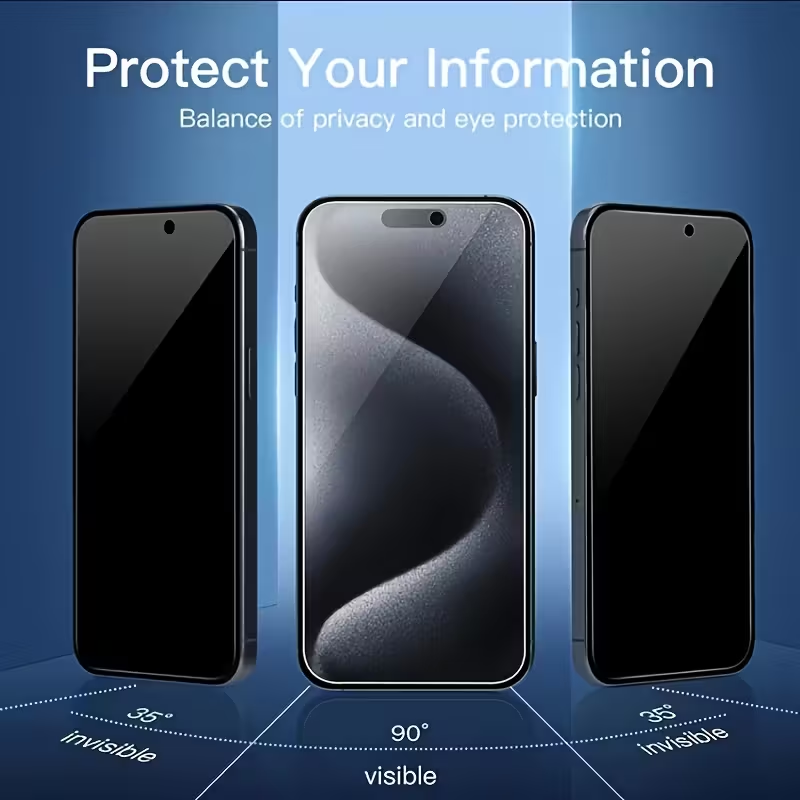 iPhone 16 Pro - 4-pack Full-screen Privacy Steel-Clad Glass Film - Image 3