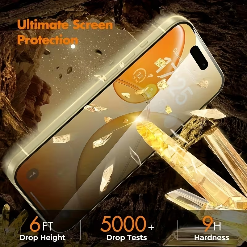 iPhone 16 Pro Max - 4-pack Full-screen Privacy Steel-Clad Glass Film - Image 4