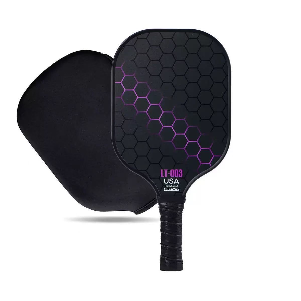 2 rackets, 4 balls, Pidike racket set (purple), fiberglass graphite Pidike racket set, ball equipment including balls, bags, accessories, rackets, suitable for beginners and professionals - Image 7