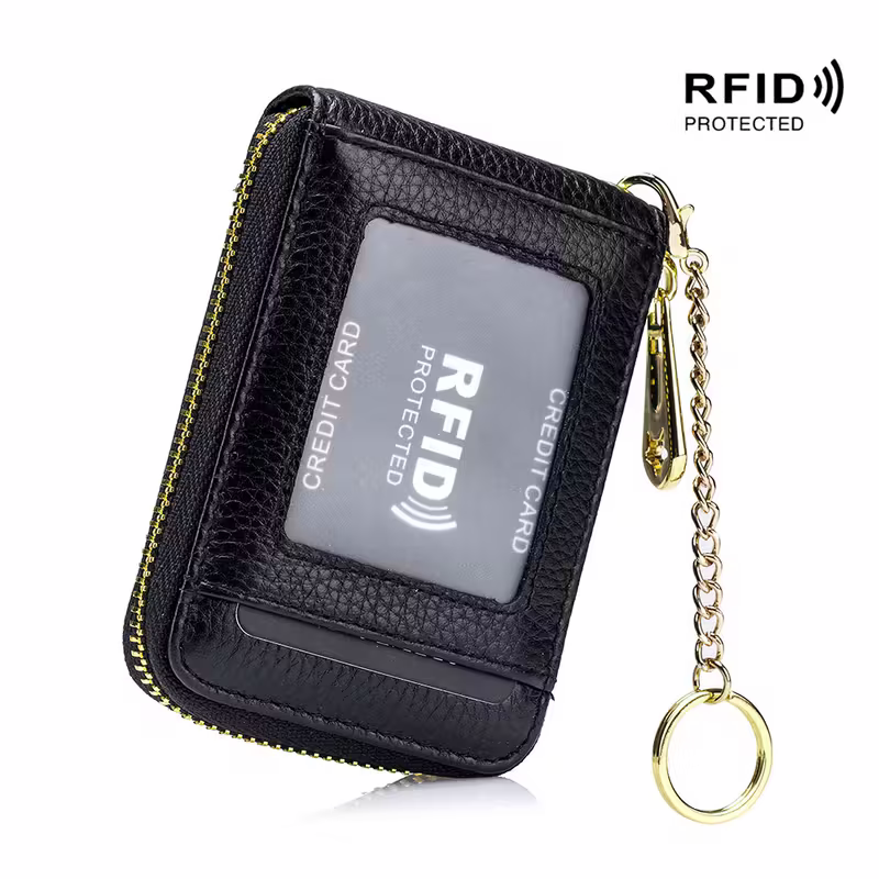Casual style multi-compartment zipper wallet: Cards and loose change are neatly sorted - Image 7